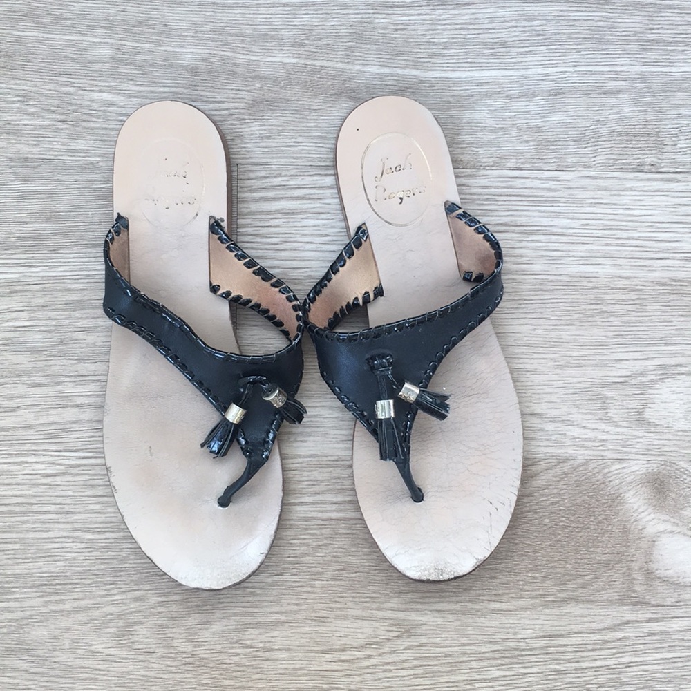 Jack Rogers black sandals